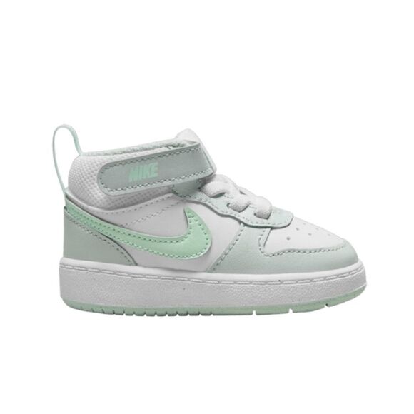 NIKE TODDLER Court Borough Mid 2 TD 'Pure Platinum Mint Foam' sneaker - Picture 1 of 7
